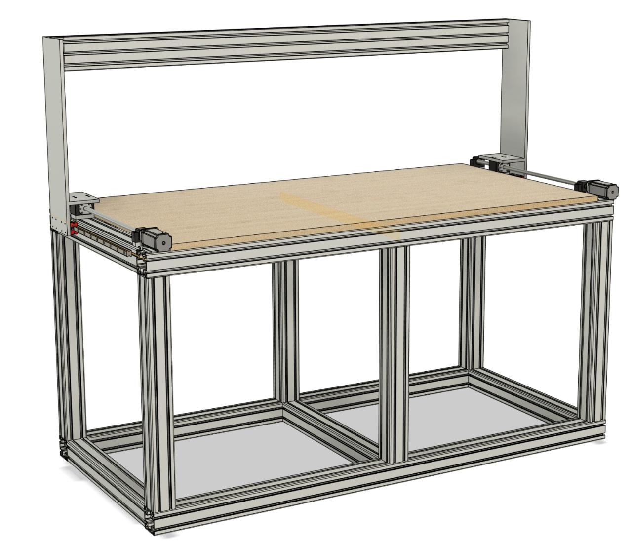 Een werktafel met ingebouwde CNC