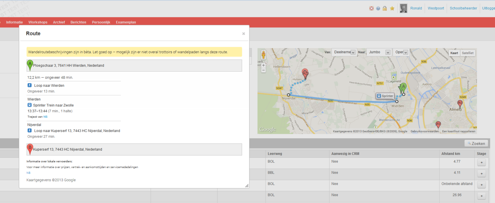Trajectplanner