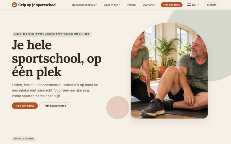 Grip op je sportschool: dezelfde software, een ander verhaal