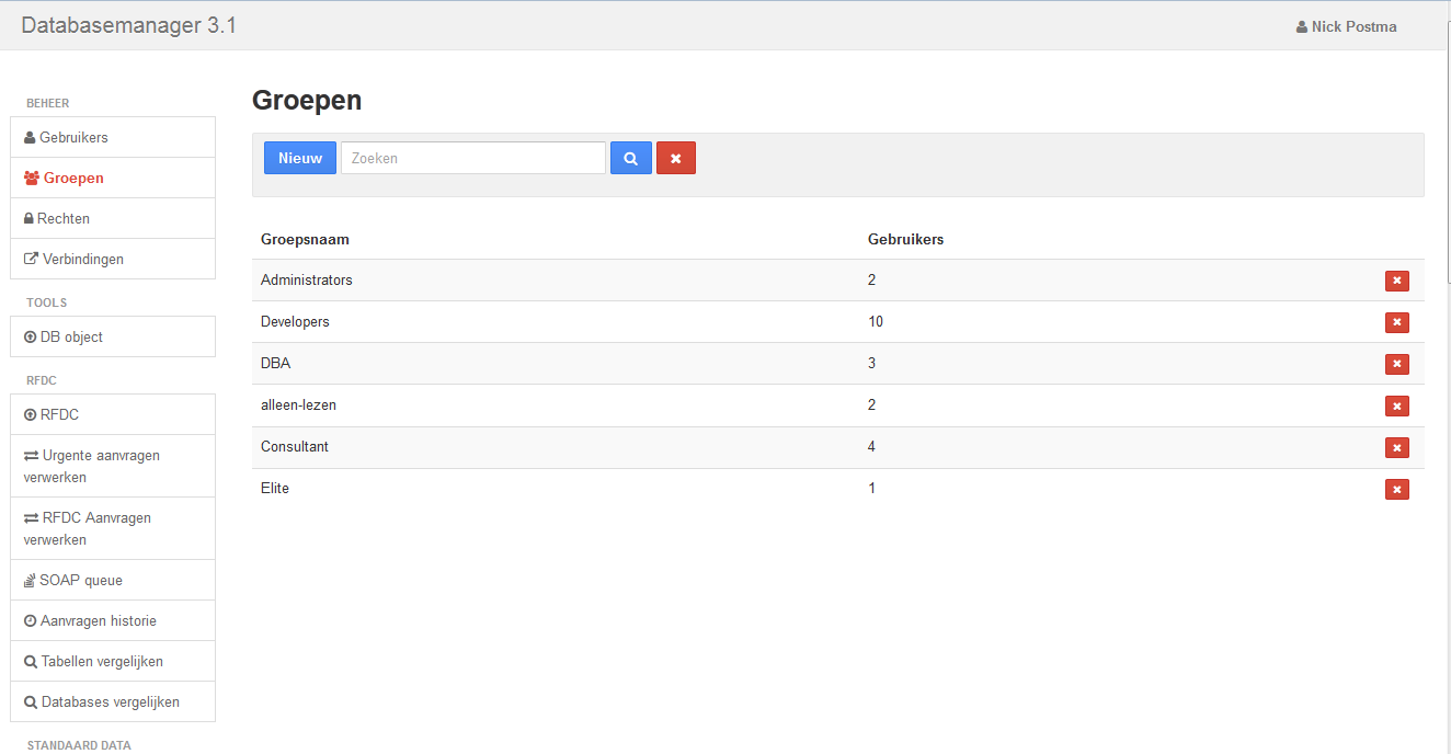 Trajectplanner databasebeheersysteem