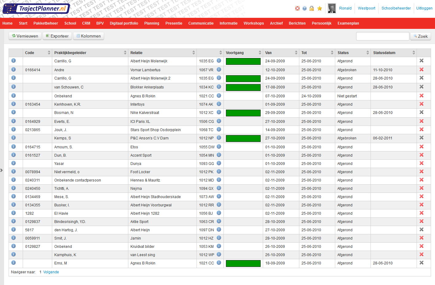Trajectplanner